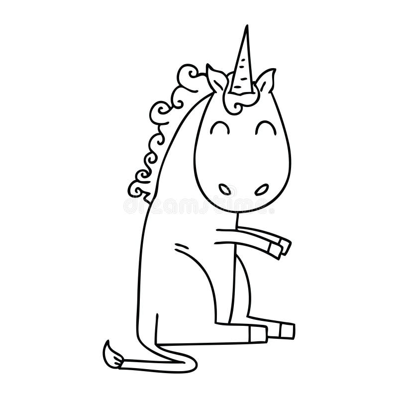 Unicorn Magical Fantasy Animal Cute Cartoon Character Doodle Drawing  Illustration Art Artwork Funny Crazy Quirky Line Retro Stock Illustrations  – 17 Unicorn Magical Fantasy Animal Cute Cartoon Character Doodle Drawing  Illustration Art