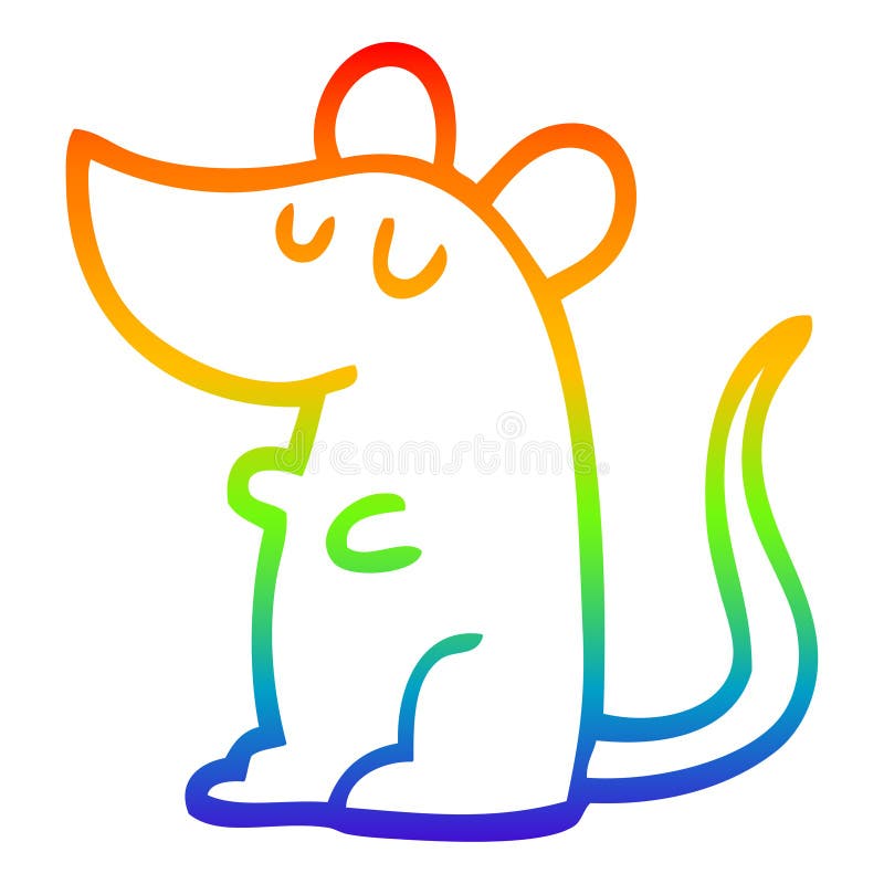 Rat Mouse Mice Cartoon Rainbow Line Gradient Spectrum Character Doodle  Drawing Hand Drawn Freehand Free Clipart Clip Art Traditional Retro Silly  Simple Cheerful Stock Illustrations – 5 Rat Mouse Mice Cartoon Rainbow