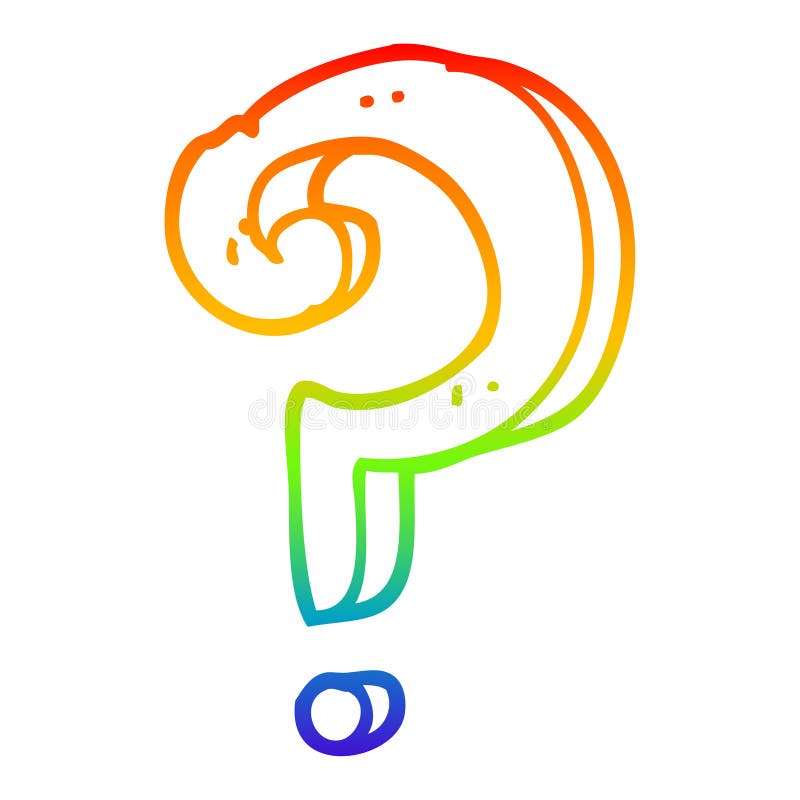 rainbow question mark