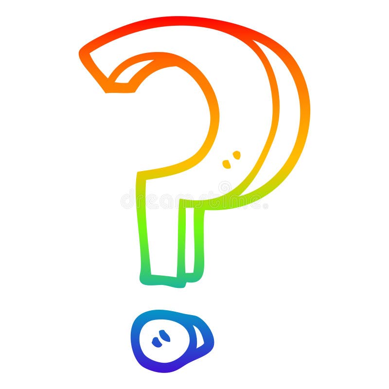 rainbow question mark