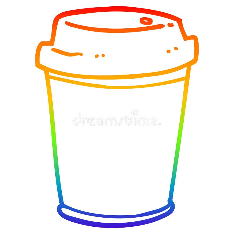 https://thumbs.dreamstime.com/b/creative-rainbow-gradient-line-drawing-cartoon-takeout-coffee-cup-original-153138731.jpg