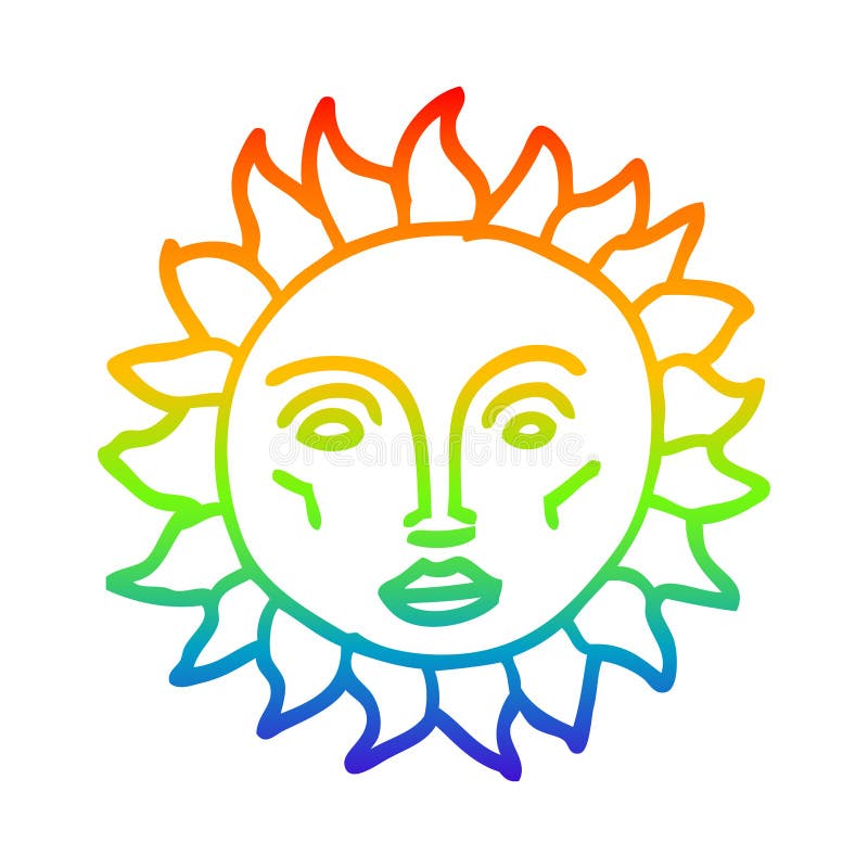Download Unique and Creative Colorful Sun Art Piece PNG Online - Creative  Fabrica