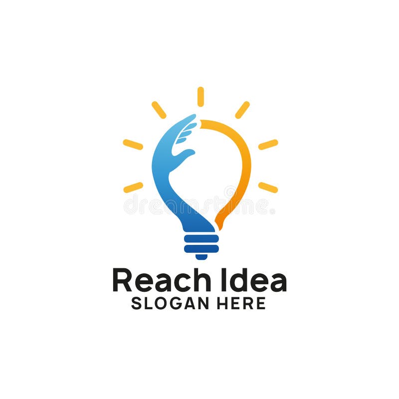 Creative Reach Idea Logo Design Template Bulb Icon Symbol Design