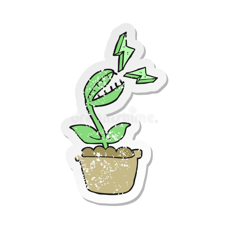 A Creative Retro Distressed Sticker of a Cartoon Venus Fly Trap Stock Vector - Illustration of grunge, carnivorous: 151139227 A Creative Retro Distressed Sticker of a Cartoon Venus Fly Trap Stock Vector - Illustration of grunge, carnivorous: 151139227