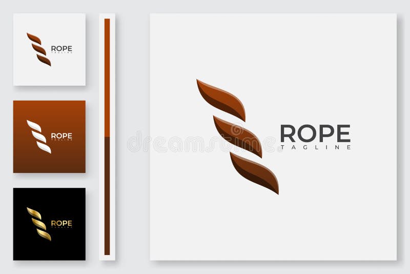 Creative Rope Logo and Icon Design Stock Vector Illustration of knot