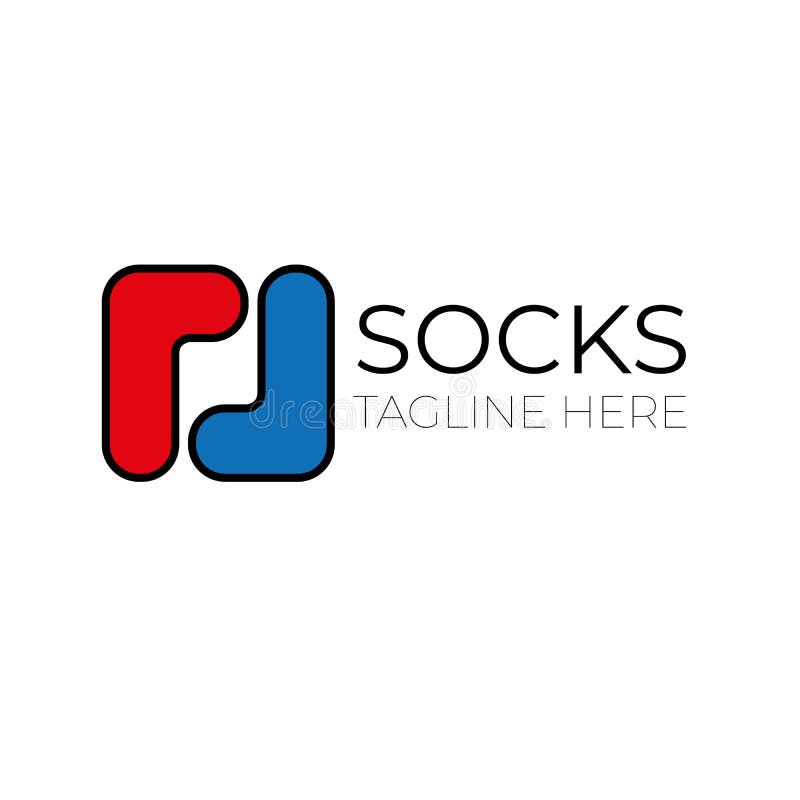 Creative Socks Logo Design Template Stock Illustration - Illustration ...