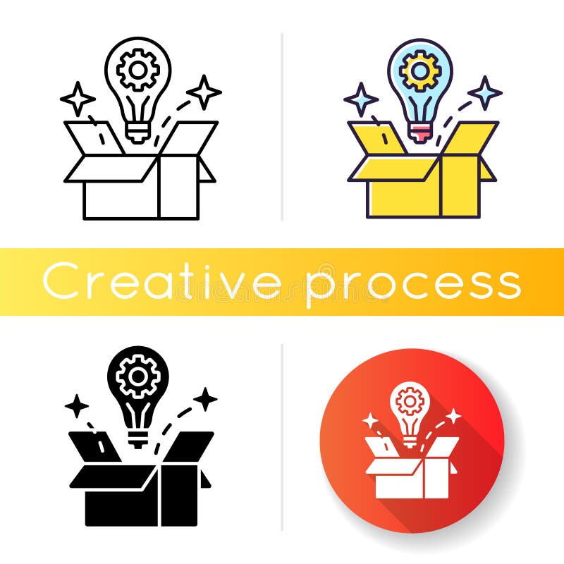 Creative solution icon stock illustration