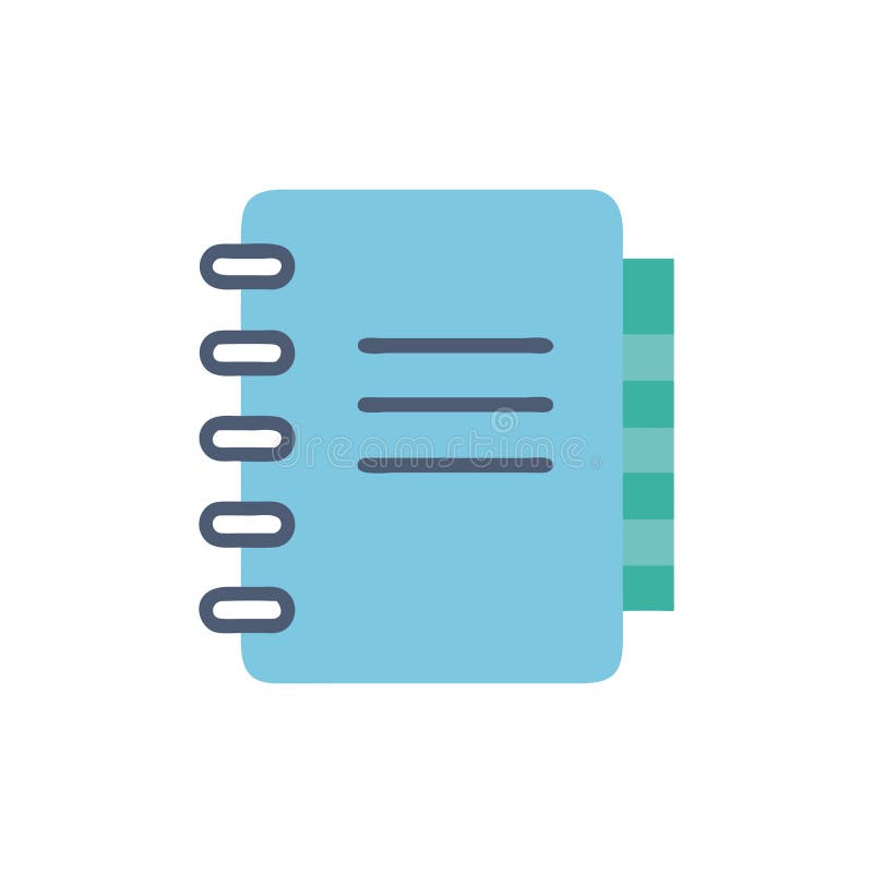 Creative Spiral Notebook Illustration Icon royalty free illustration