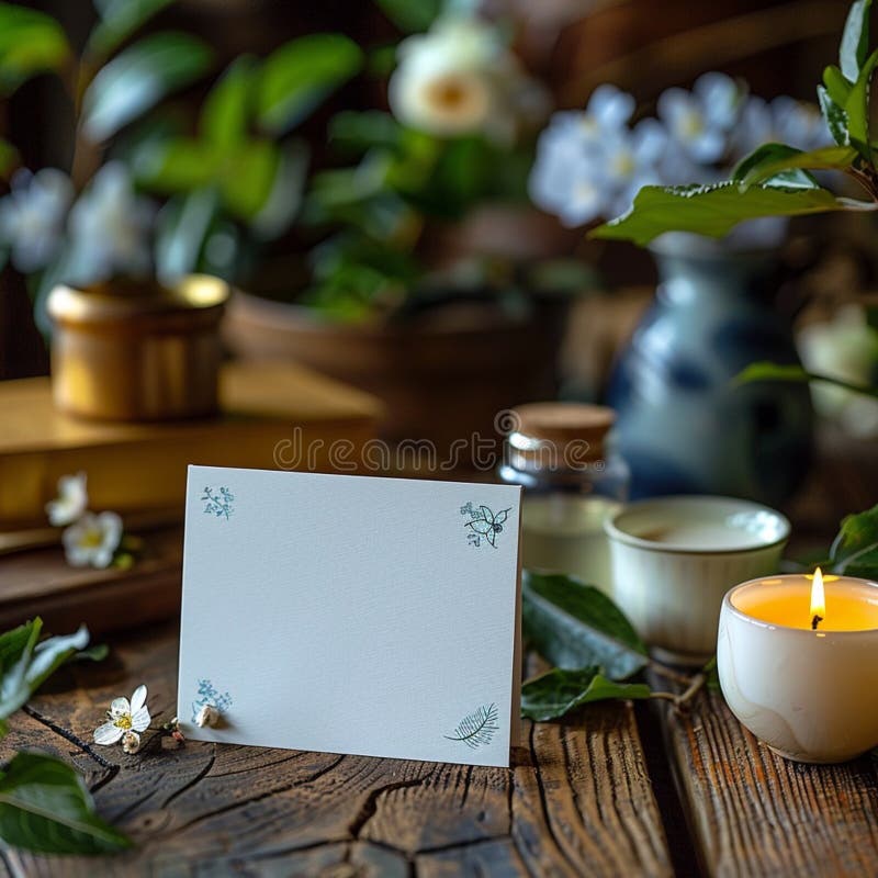 Creative Spring-themed Card with Ample Space for Text. Stock Image ...