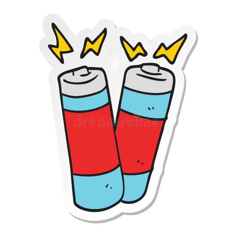 A Creative Sticker of a Cartoon Batteries Stock Vector - Illustration of freehand, crazy: 150966672 A Creative Sticker of a Cartoon Batteries Stock Vector - Illustration of freehand, crazy: 150966672