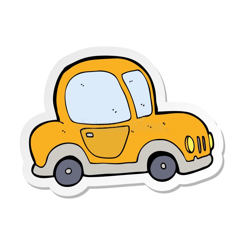A Creative Sticker of a Cartoon Car Stock Vector Illustration of cheerful, happy 150996631