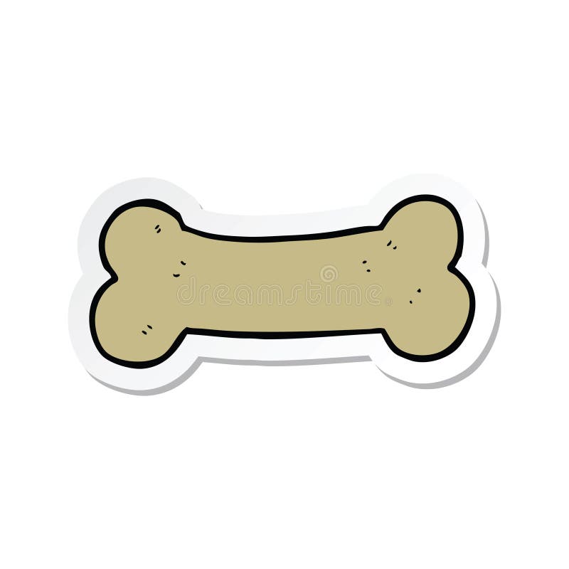 A Creative Sticker of a Cartoon Dog Biscuit Stock Vector Illustration