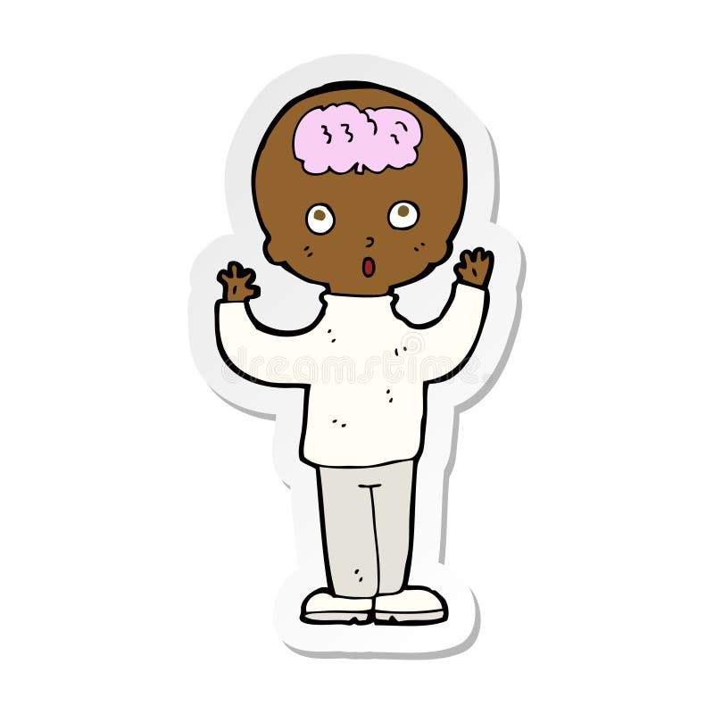 Sticker Man Male Boy Genius Brain Clever Intelligent Bald Scientist Cartoon  Character Cute Drawing Illustration Quirky Hand Drawn Happy Cheerful Retro  Doodle Funny Silly Line Crazy Clip Art Clip Stock Illustrations –