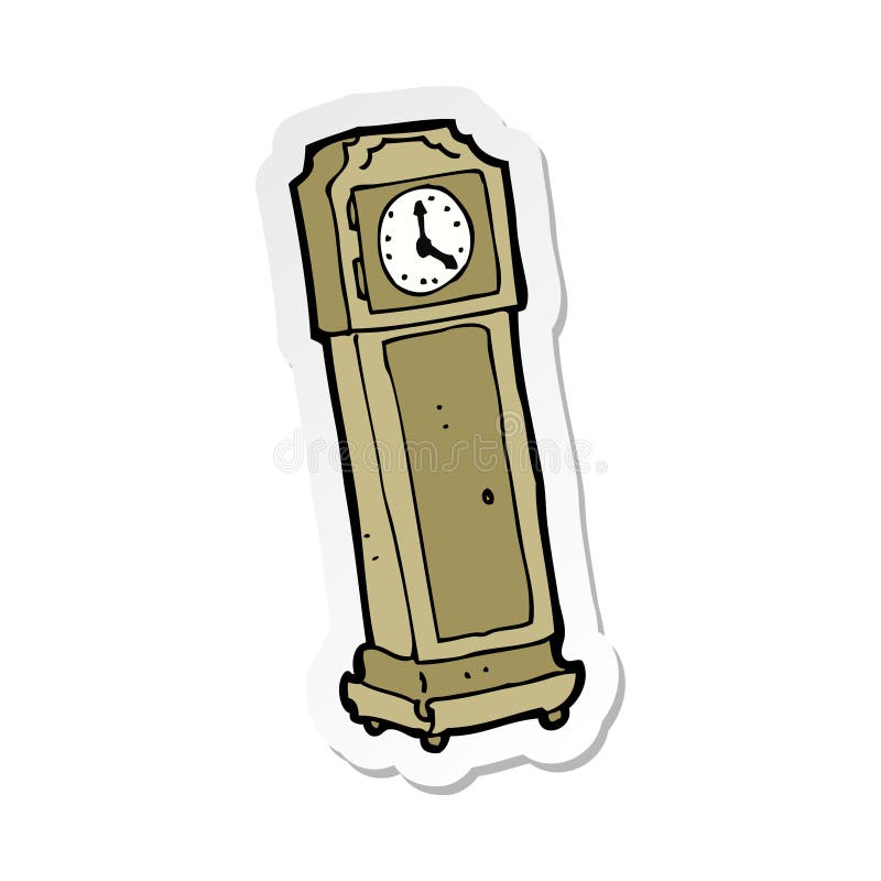 Cartoon grandfather clock stock vector. Illustration of quirky - 37014621