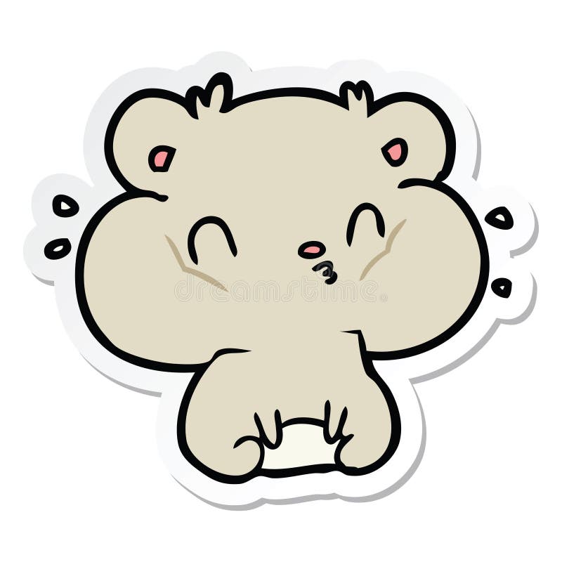 A creative sticker of a cartoon hamster