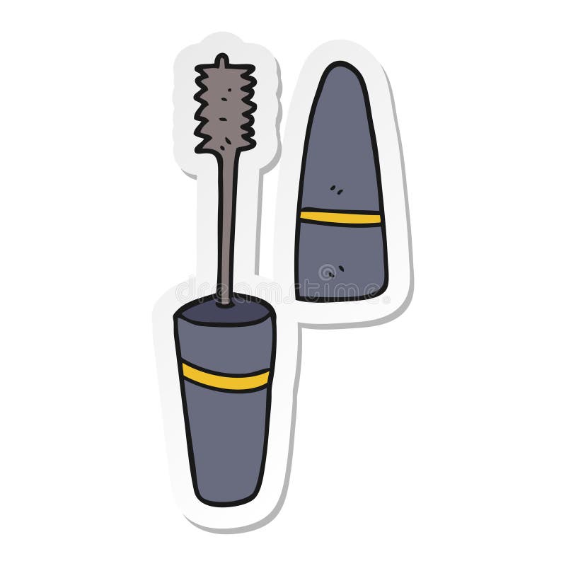 Cartoon man with mascara stock illustration. Illustration of human