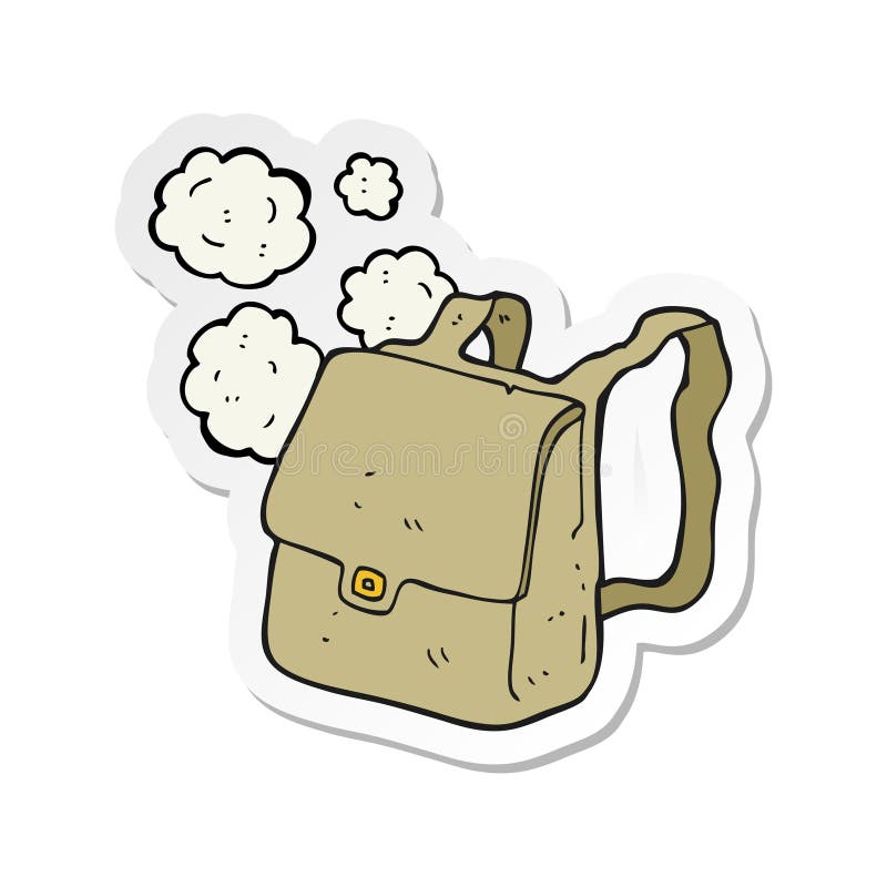 Cartoon satchel stock vector. Illustration of cute, cheerful 38061247