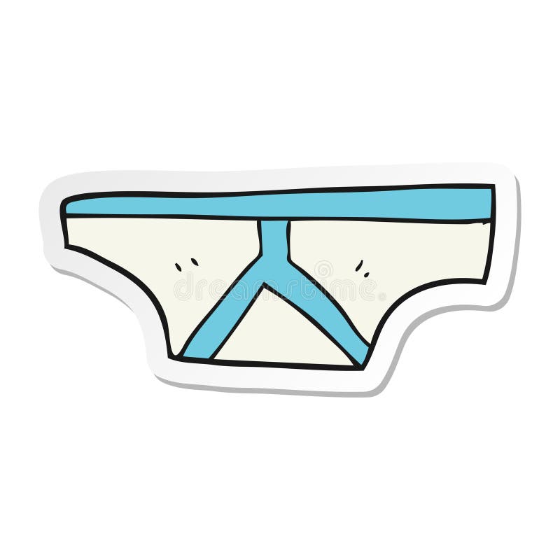 A Creative Sticker of a Cartoon Underpants Stock Vector - Illustration