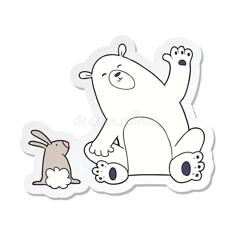 cute winter animals clipart black and white