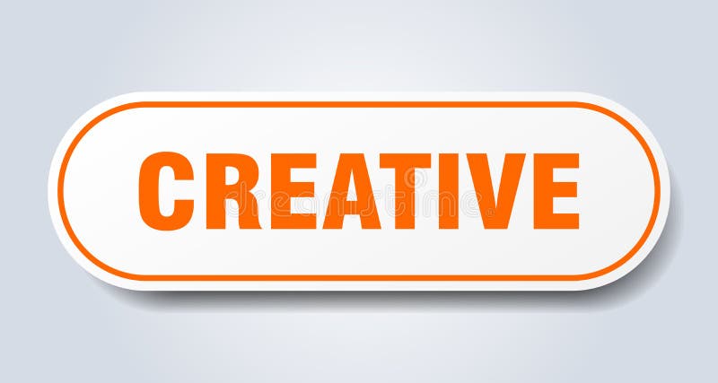 Creative sticker. stock illustration