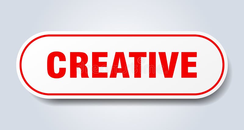 Creative sticker. vector illustration