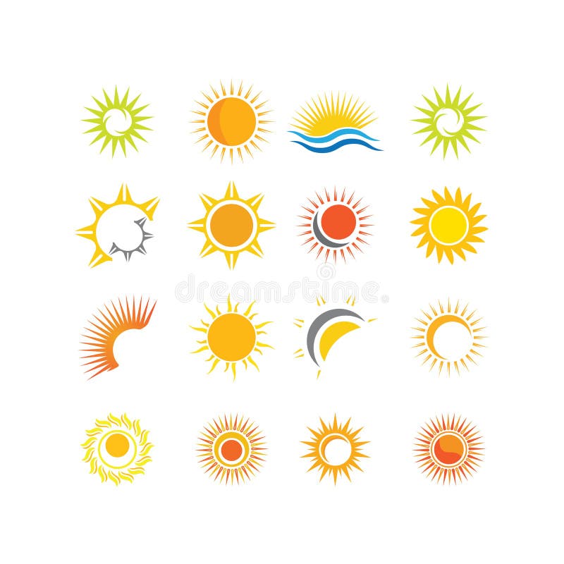 Creative Sun Concept Logo Illustration Stock Vector - Illustration of ...