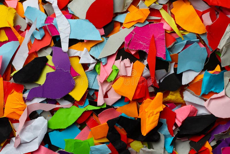 Close Up Of Crumpled Piece Of Colorful Construction Paper by Stocksy  Contributor Rialto Images