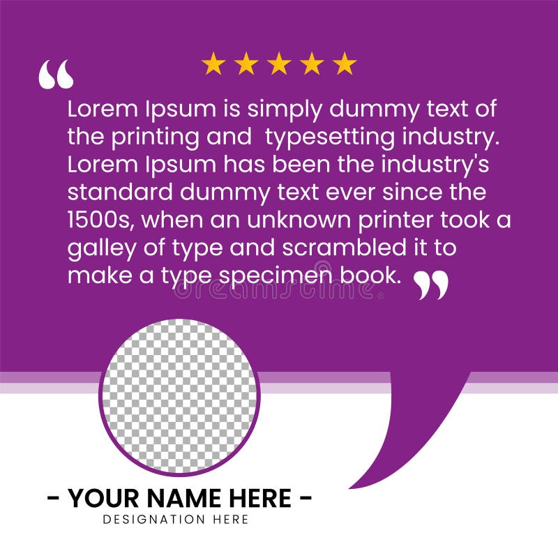 Creative Testimonial, Quote , Infographic Template. Quote Testimonial Template Vector vector illustration