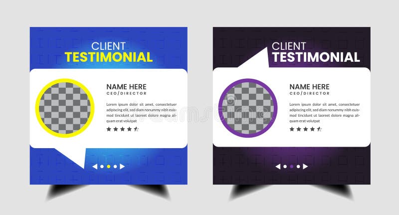 Creative Testimonial Template Quote What Our Clients Say Infographic Client feedback media vector illustration