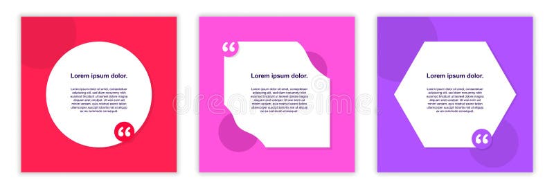 Creative Testimonial Templates stock illustration