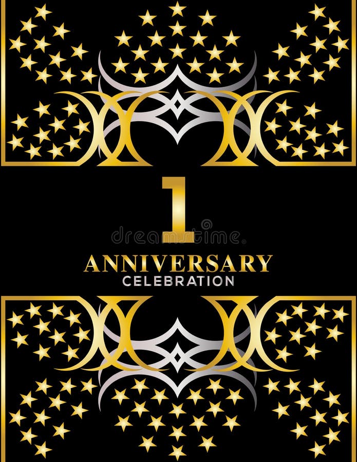 Creative Vector Illustration of Anniversary Celebration of 1 Years