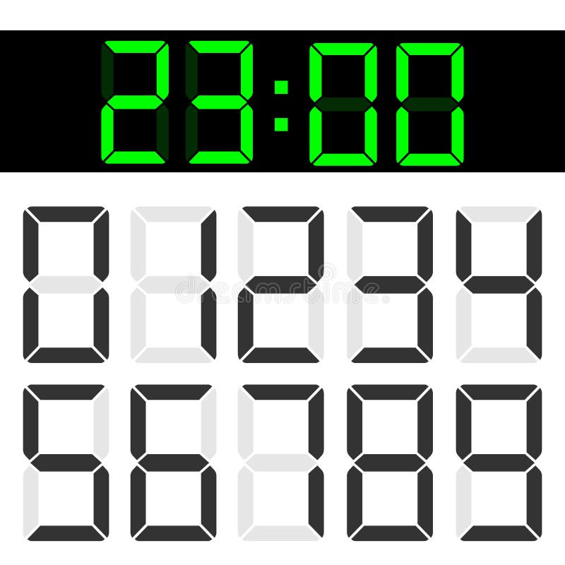 Electronic calculator font stock vector. Illustration of liquid 24264252