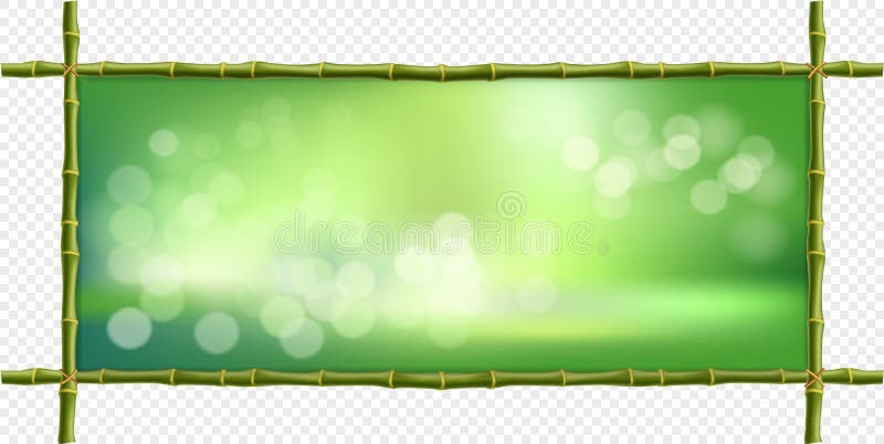 Download Rectangle Green Bamboo Stems Border Frame With Blurred ...