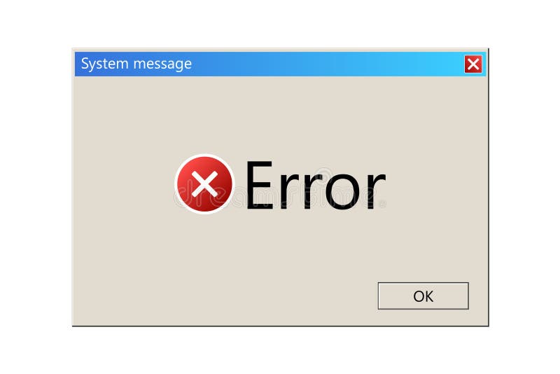 Creative Vector Illustration Of Operating System Message Template ...