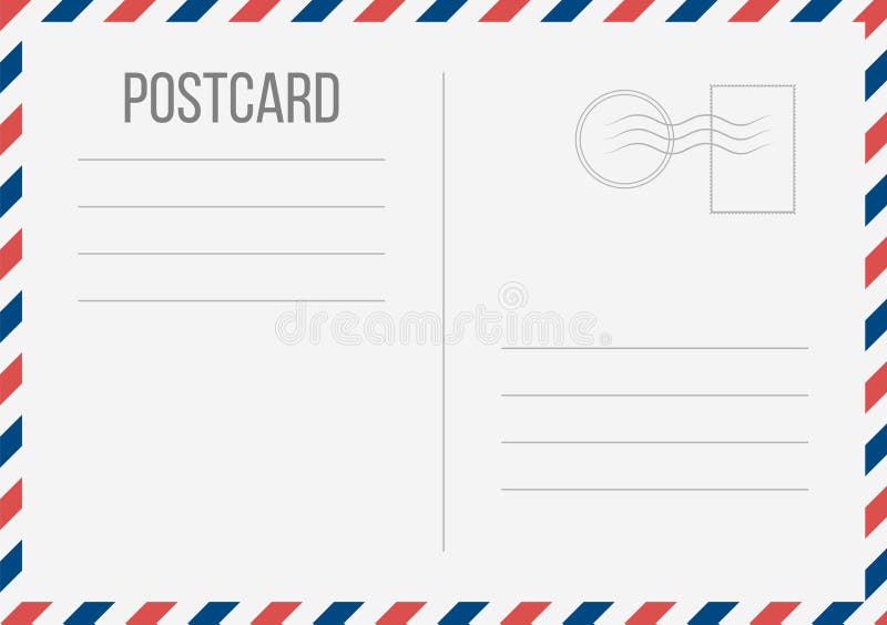Creative Vector Illustration of Postcard Isolated on Transparent Background.  Postal Travel Card Art Design Stock Illustration - Illustration of  postcard, template: 109311248