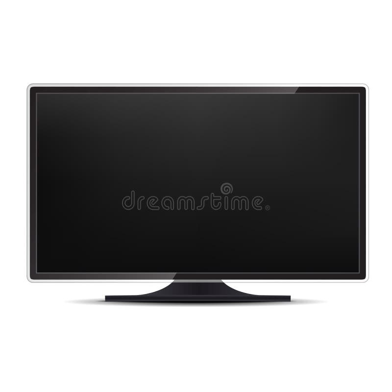 Creative vector illustration of realistic TV screen, lcd panel, isolated on transparent background. Computer monitor display. Desi royalty free illustration Creative vector illustration of realistic TV screen, lcd panel, isolated on transparent background. Computer monitor display. Desi royalty free illustration