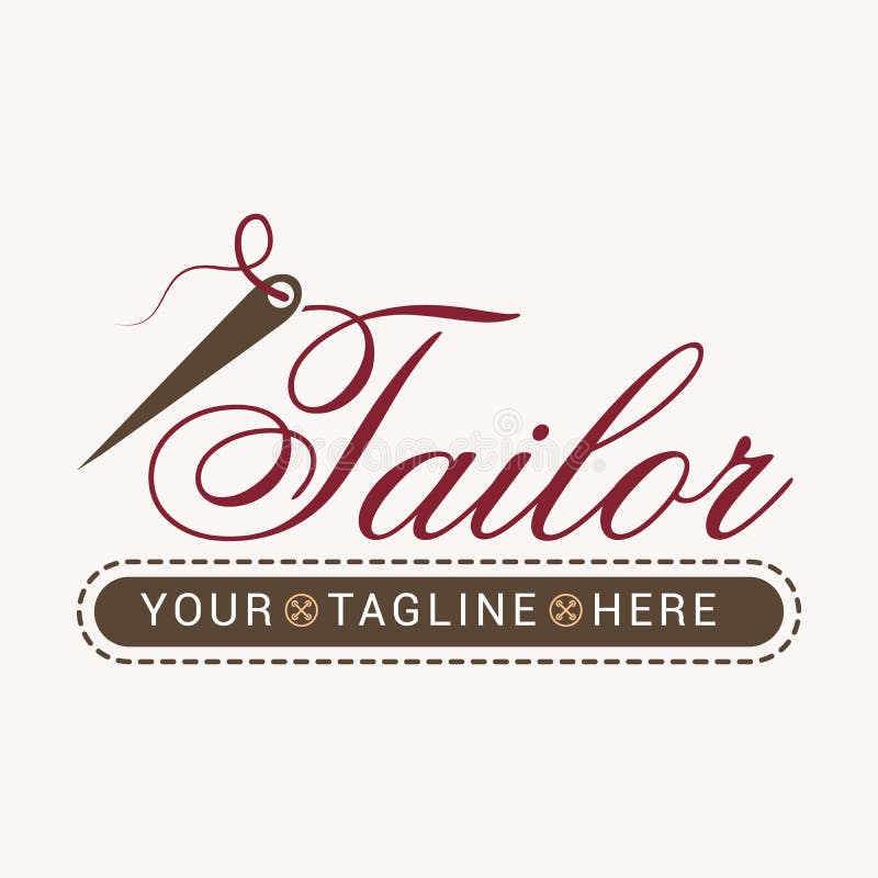 Creative Vector Tailor Logo. Sewing, Clothing, Needlework and Sphere of ...