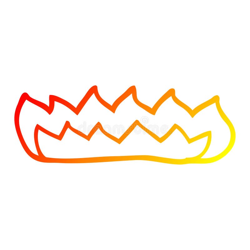 Gas Flame Heat Cartoon Warm Line Gradient Spectrum Doodle Drawing Simple Art Illustration Hand