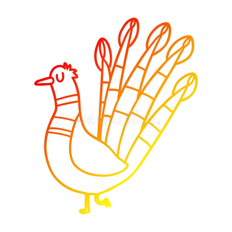 A Creative Warm Gradient Line Drawing Cartoon Peacock Stock Vector - Illustration of freehand, peacock: 152878296 A Creative Warm Gradient Line Drawing Cartoon Peacock Stock Vector - Illustration of freehand, peacock: 152878296
