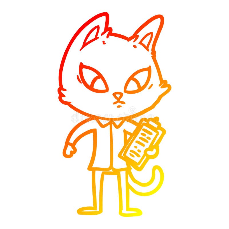 confused cat clipart drawing