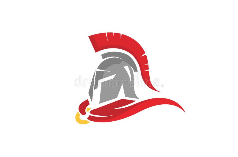 Creative Warrior Helmet Logo vector illustration