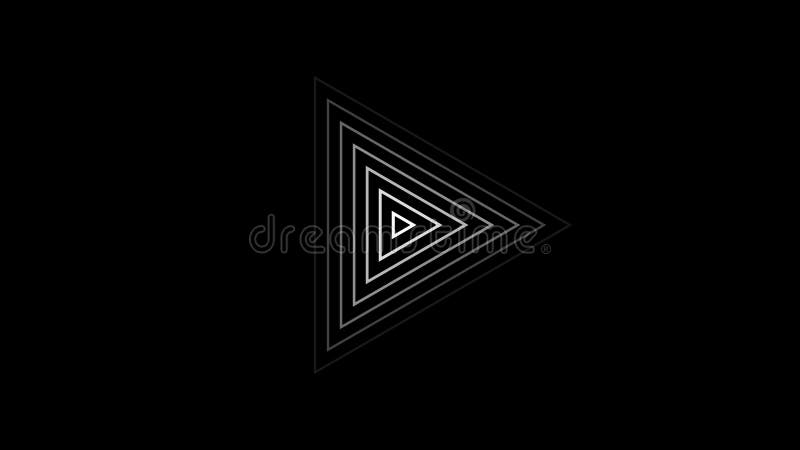 Creative Wave Radio Diffusion Abstrakte Digital Radio Wellen Triangle Diffusionsanimation auf schwarzem Hintergrund stock abbildung