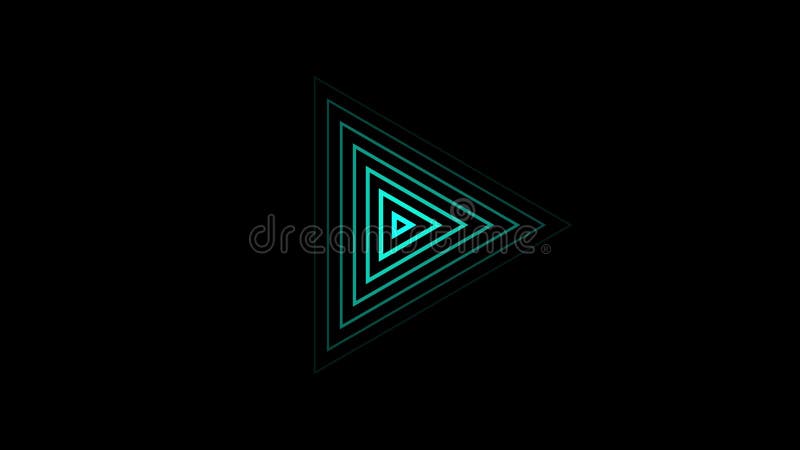 Creative Wave Radio Diffusion Abstrakte Digital Radio Wellen Triangle Diffusionsanimation auf schwarzem Hintergrund lizenzfreie abbildung
