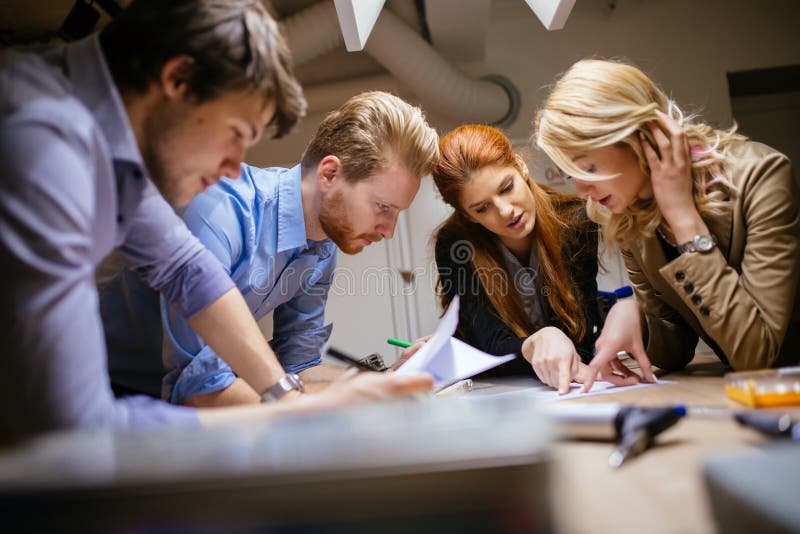Creative Workers Designing and Planing Stock Image - Image of ...