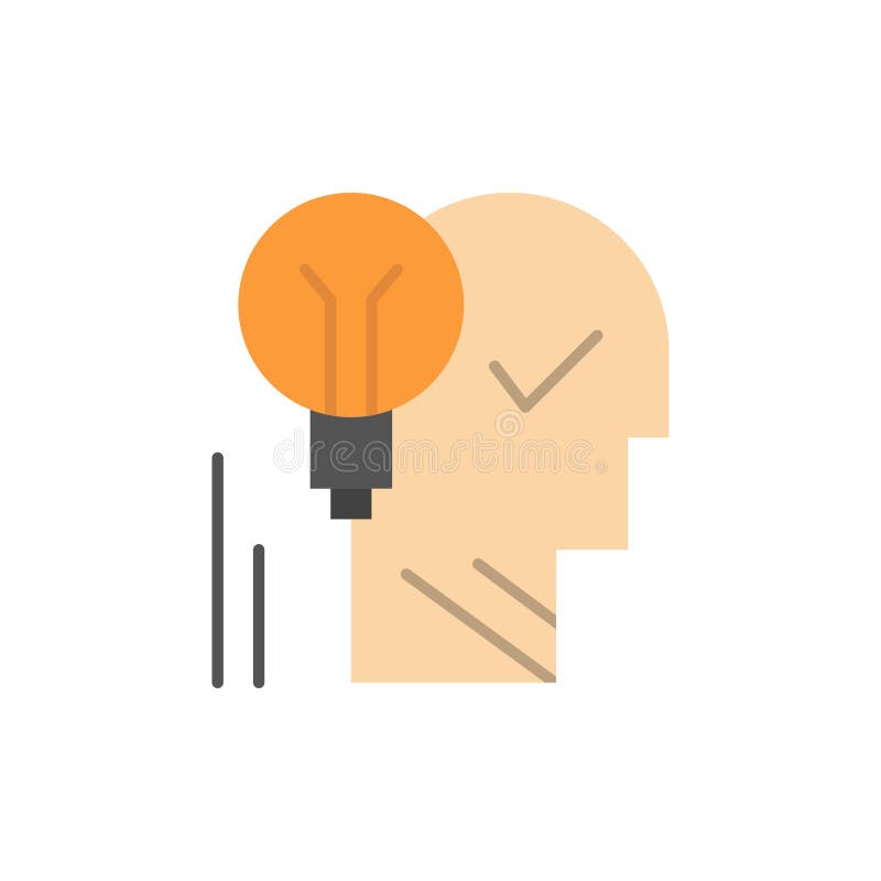 Creativo, cerebro, idea, bombilla, mente, personal, poder, icono plano del color del éxito Plantilla de la bandera del icono del stock de ilustración Creativo, cerebro, idea, bombilla, mente, personal, poder, icono plano del color del éxito Plantilla de la bandera del icono del stock de ilustración