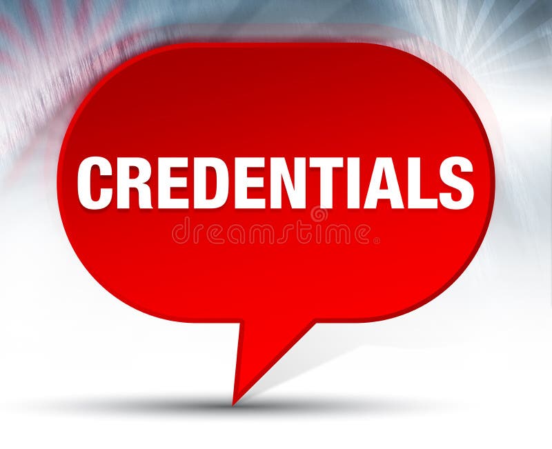 Credentials Red Bubble Background