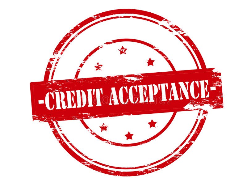 Credit Acceptance Rubber Stamp Stock Illustration Illustration of