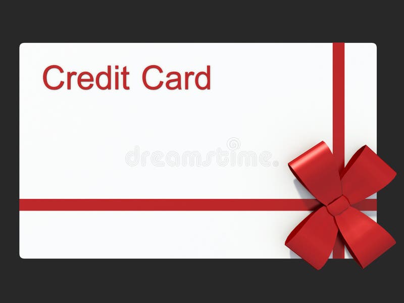 Credit card as a gift stock illustration. Illustration of shop 38237196