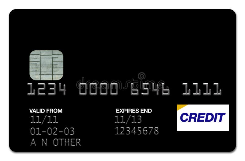 Credit Card Black stock illustration. Illustration of 