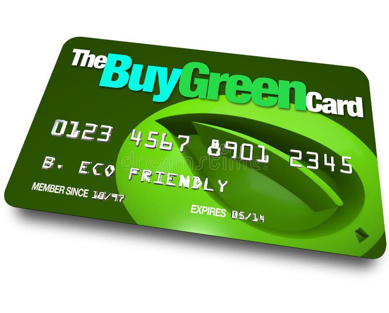 Credit Card Buy Green stock illustration. Illustration of business